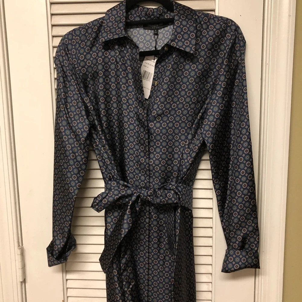 NWT Lafayette 148 Mona Shirt Dress - Picture 2 of 3